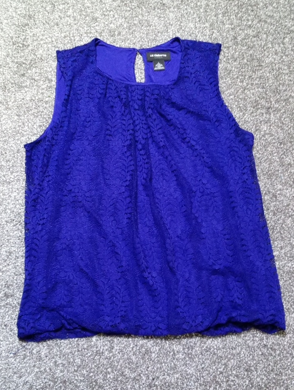 Liz Claiborne Royal Blue Lace Sleeveless Camisole